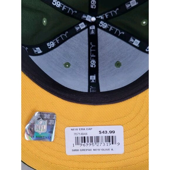 New Era 59Fifty Men Cap NFL Team Green Bay Packers Fitted Hat - Picture 5 of 7